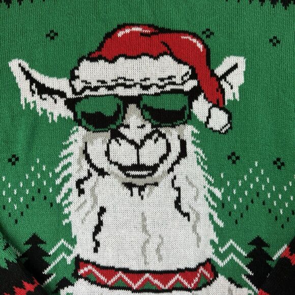 Ugly Christmas Sweater Men’s Holiday Santa Llama Holiday Sweater Size XXL NWT - Picture 7 of 11